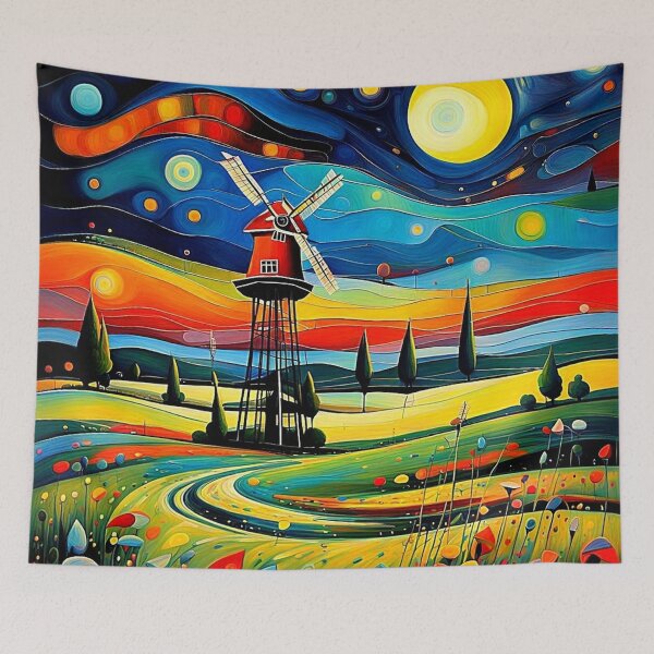 Item preview, Windmill at night 6 designed and sold by George Hutton Hunter.
