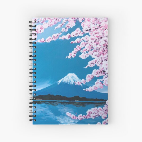 Japanese Cherry Blossoms Spiral Notebook