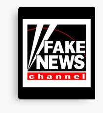 News Shirt from the Fake News Network Funny And Sarcastic T-Shirt Canvas Print