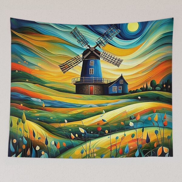 Item preview, Windmill at night 8 designed and sold by George Hutton Hunter.