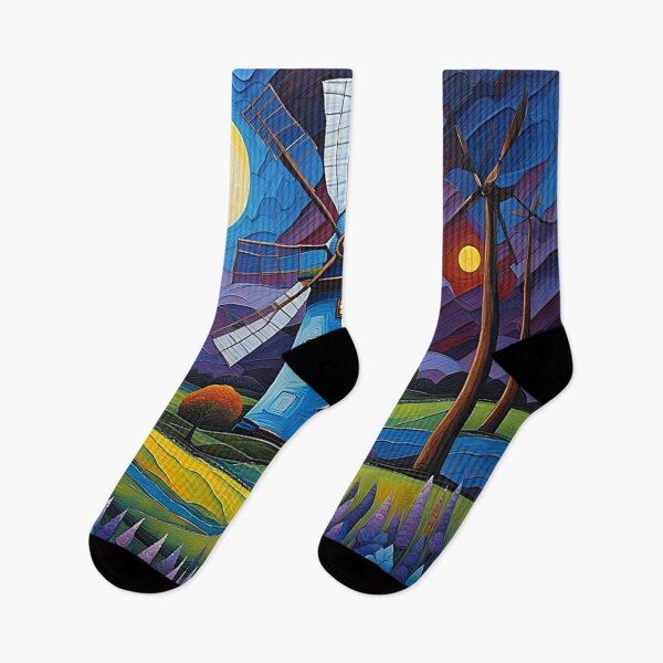 Item preview, Windmill at night 10 designed and sold by George Hutton Hunter.