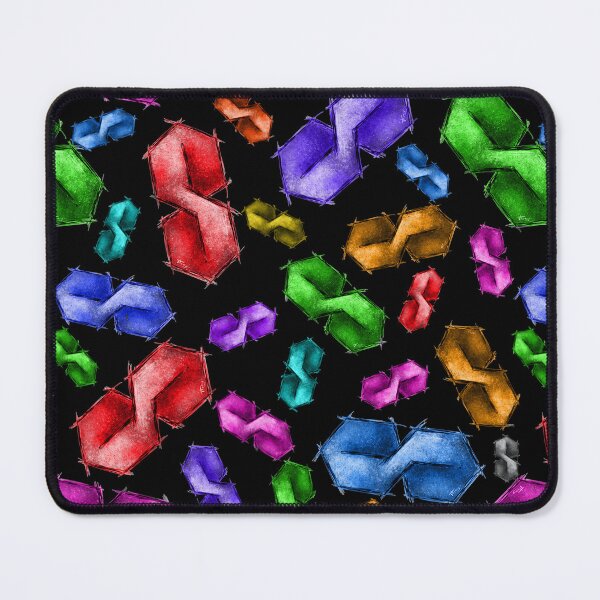 Item preview, Cool S - colorful pattern - black background designed and sold by Themys24.
