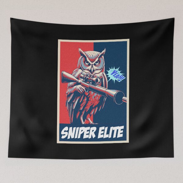 Item preview, Sniper Owl Funny Comic designed and sold by TrueArtsStore.