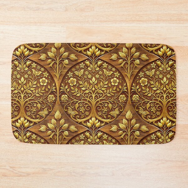 Item preview, Whimsical laser carving teak-wood golden tree designed and sold by sutja.