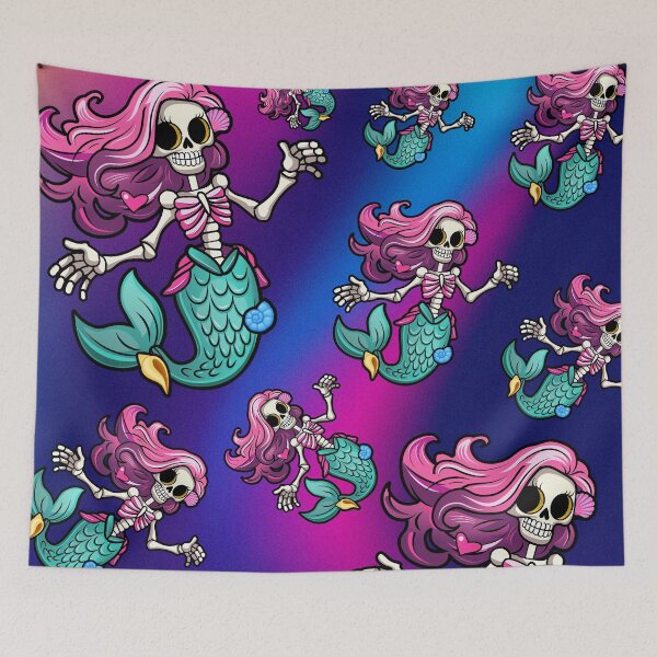 Item preview, Creepy Cute Magic: Meet the Pink-Haired Skeleton Mermaid designed and sold by Webstudio  2Amigos.