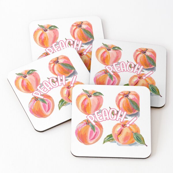 Item preview, Peach!, 4 cute peaches, oil painting designed and sold by Betty Poppa.