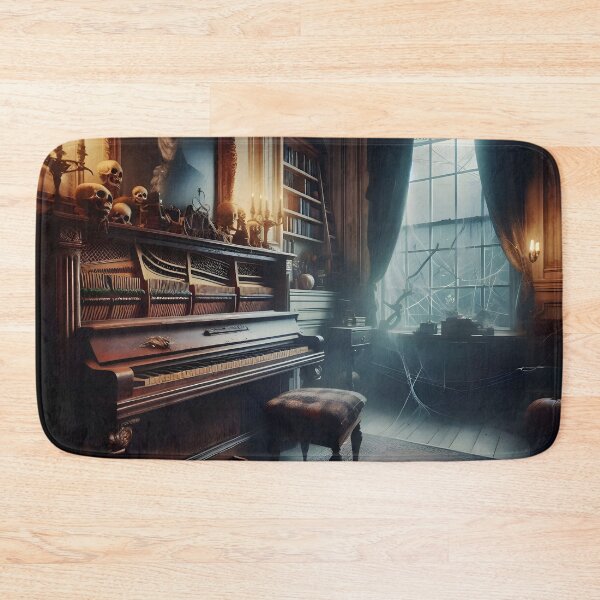 Item preview, Haunted House Piano Art: Add a Touch of Eerie Elegance to Your Decor designed and sold by PandaTShirtShop.