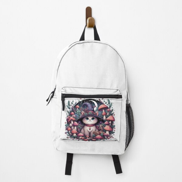 Item preview, Magical cat in mushroom  forest art designed and sold by BigBlueArt.