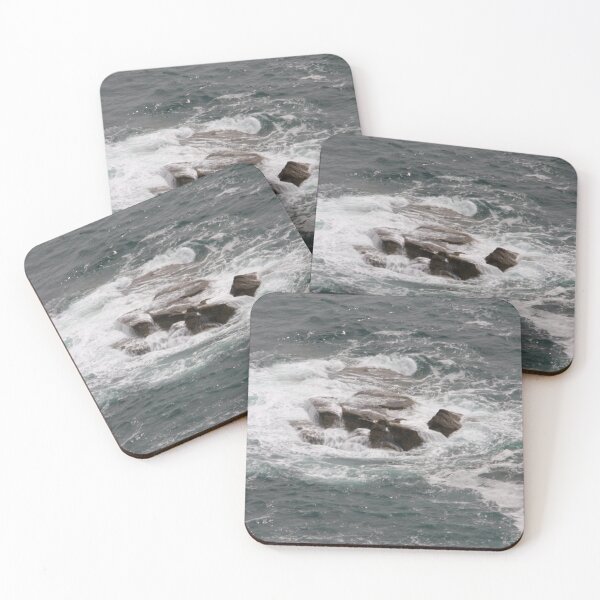 Item preview, sea breaking on a rock designed and sold by PinkiesPictures.