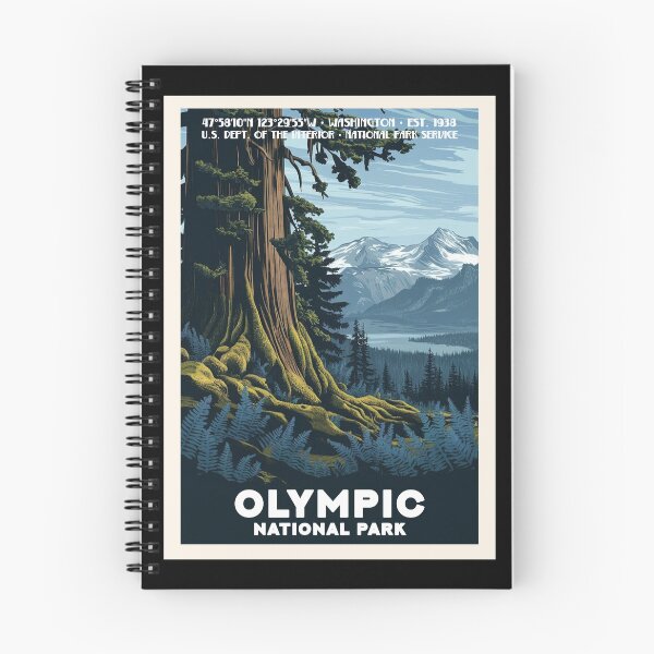 Item preview, Olympic National Park, Vintage Travel designed and sold by PinkandP.