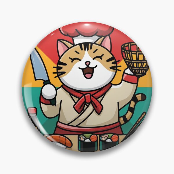 Item preview, Cute Cat and Sushi Sticker designed and sold by FlawlessDraft.