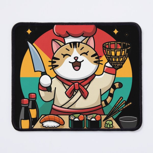 Item preview, Cute Cat and Sushi Sticker designed and sold by FlawlessDraft.