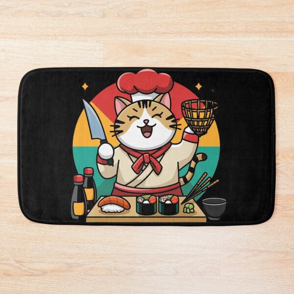 Item preview, Cute Cat and Sushi Sticker designed and sold by FlawlessDraft.