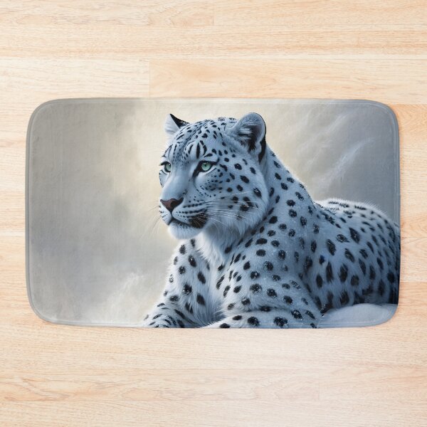 Item preview, Majestic Snow Leopard Art | Winter Wonderland Collection | Wildlife Illustration by LaLi Designs designed and sold by LaLi-Designs.