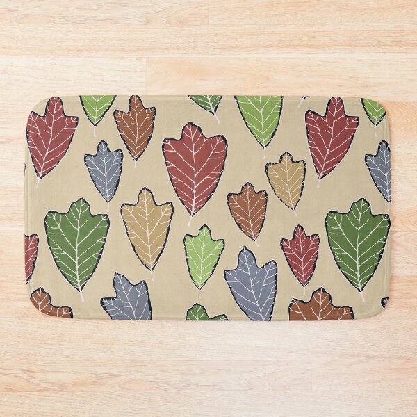 Item preview, Light Frost Hand Drawn Fall Leaves Pattern designed and sold by schorrnuff.