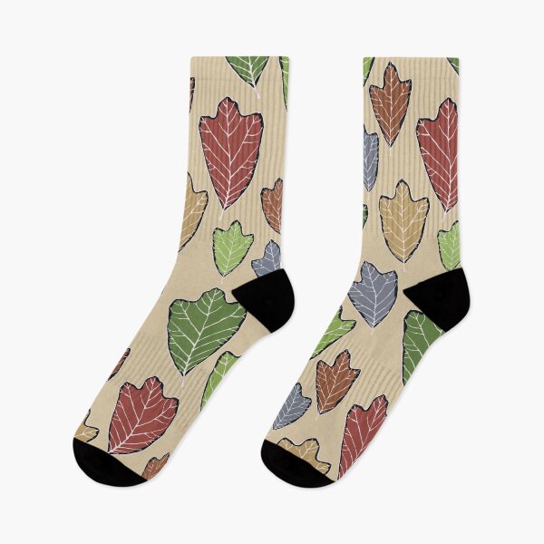 Item preview, Light Frost Hand Drawn Fall Leaves Pattern designed and sold by schorrnuff.