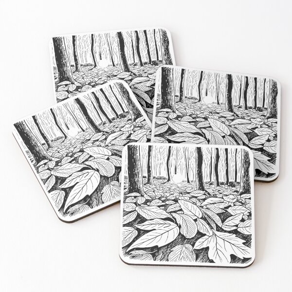 Item preview, Forest with Leaves Line Drawing designed and sold by GeoSketchWear.