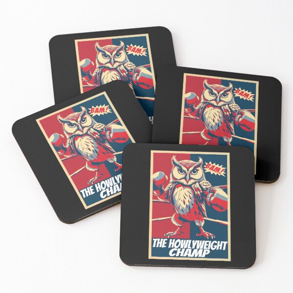 Item preview, The Howlyweight Champion Funny Owl Boxing Comic designed and sold by TrueArtsStore.