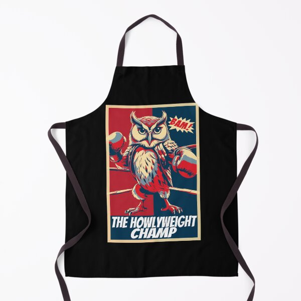 Item preview, The Howlyweight Champion Funny Owl Boxing Comic designed and sold by TrueArtsStore.