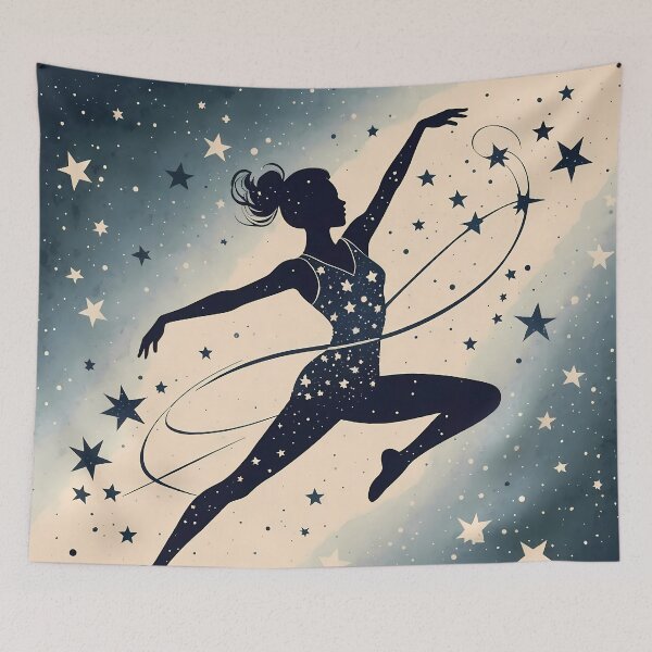 Item preview, Woman Performing Gymnastics in Space, Ai Generated Art  designed and sold by ACC .