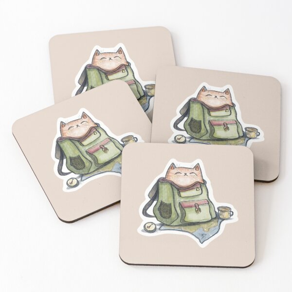 Item preview, Cat Packed In Backpack For Travel designed and sold by Julia Sol.