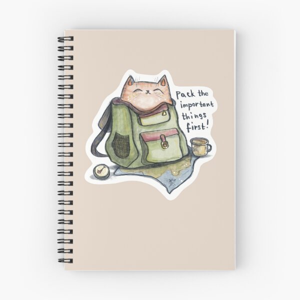 Item preview, Cat Packed In Backpack For Travel With Text designed and sold by Julia Sol.