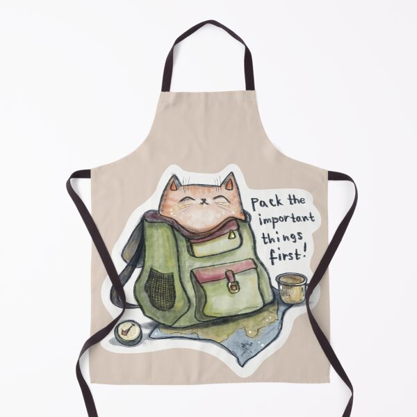 Item preview, Cat Packed In Backpack For Travel With Text designed and sold by Julia Sol.