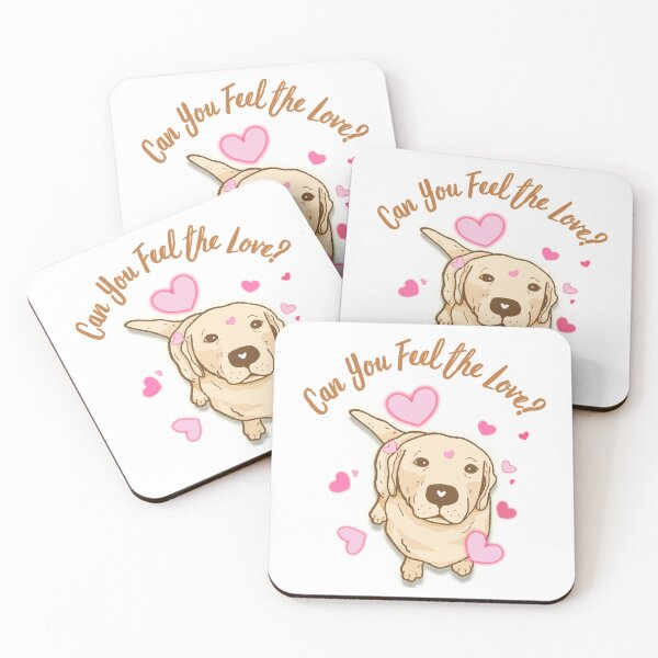 Item preview, Can You Feel the Love? - Cute Dog with Hearts designed and sold by manojoly.