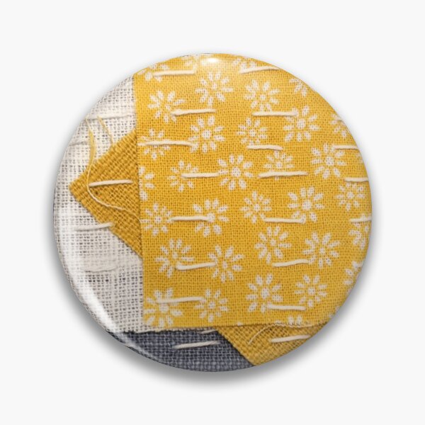 Item preview, Sashiko patch with daisies designed and sold by Autumn Hahn.