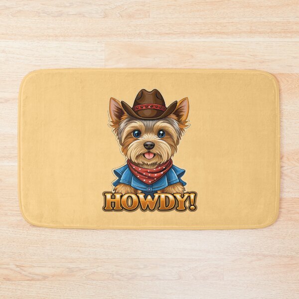 Item preview, Howdy Cowboy Yorkie Cartoon Design designed and sold by Text2tee.