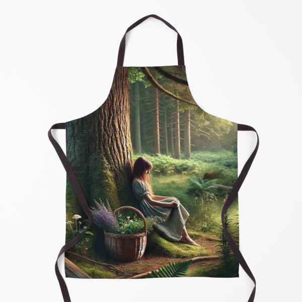 Item preview, Niña recogiendo plantas en el bosque designed and sold by ValerieStOnge.
