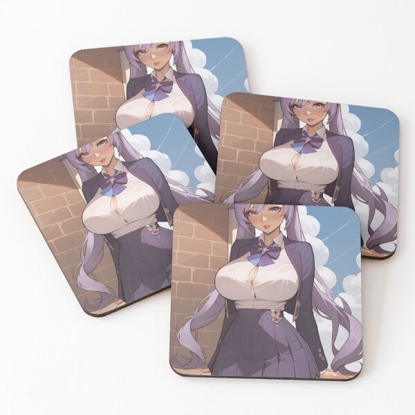 Item preview, Cute Schoolgirl with Lavender Hair designed and sold by WaifuBrowser.