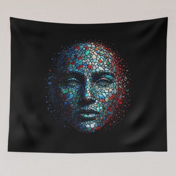 Item preview,  Mosaic Face Art – Abstract Expression designed and sold by pumsquare.