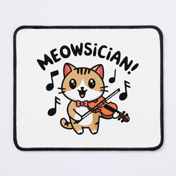 Item preview, Meowsician! Cute Violin Cat Pun designed and sold by PMCreative.