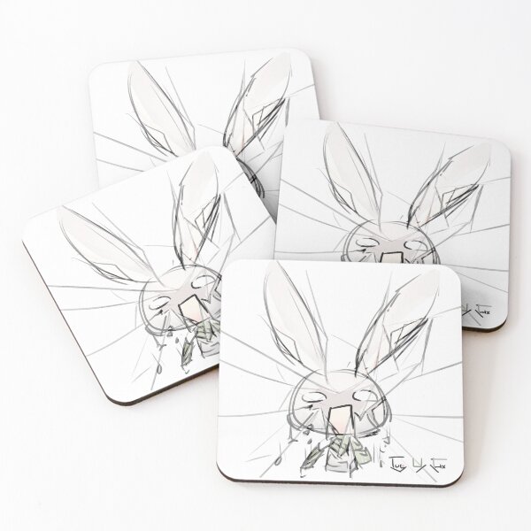 Item preview, The gray rabbit startled the shattered glass. designed and sold by Xieurabbit.
