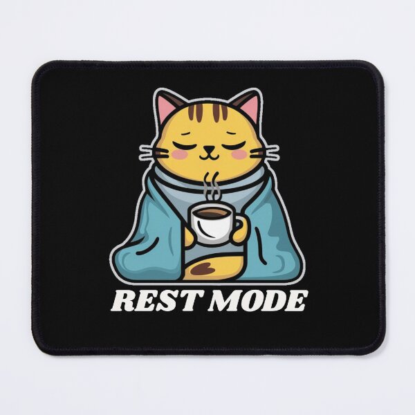 Item preview, Rest Mode Cat With Coffee designed and sold by vaxiek.
