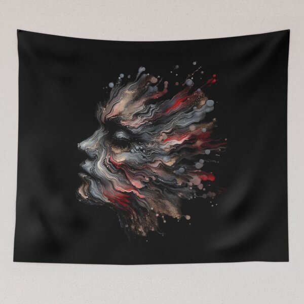 Item preview,  Abstract Fluid Face Art designed and sold by IllumeInk.
