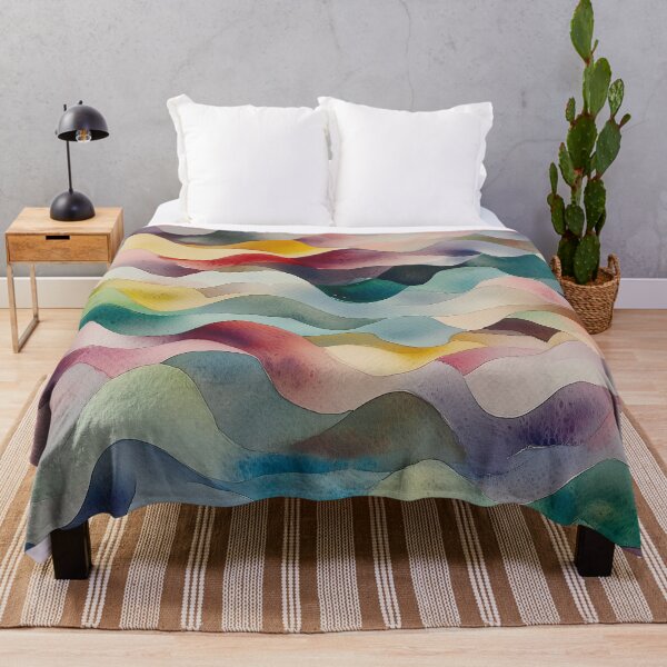 Item preview, Hundreds of Small Abstract Waves – Colorful Watercolor Flow Art designed and sold by solynneart.