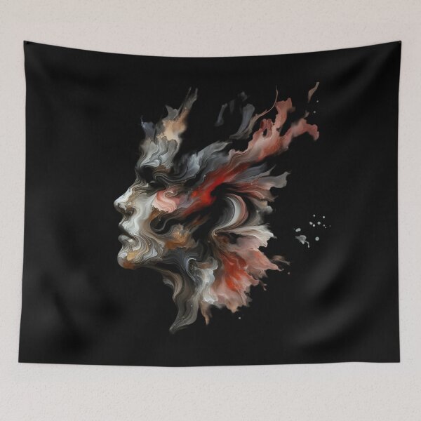 Item preview,  Abstract Human Silhouette with Flowing Colors designed and sold by IllumeInk.