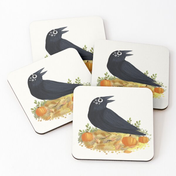 Item preview, Crow with pumpkins  designed and sold by Mayarart.