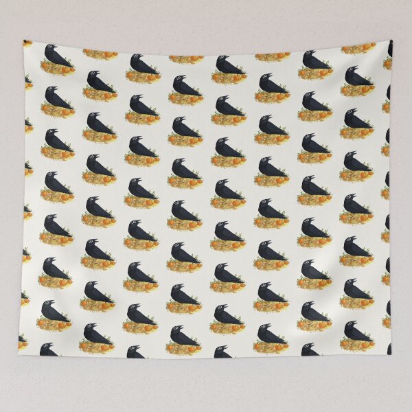 Item preview, Crow with pumpkins  designed and sold by Mayarart.
