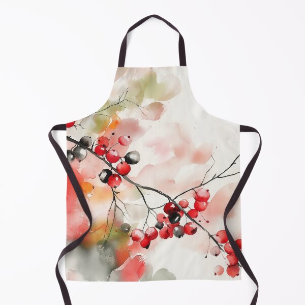Item preview, Watercolor Cranberries and Autumn Berries – Seasonal Botanical Art Print designed and sold by solynneart.