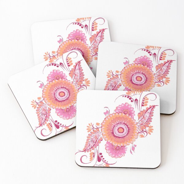 Item preview, Pink bouquet Petrykivka style designed and sold by ZamriiArt.
