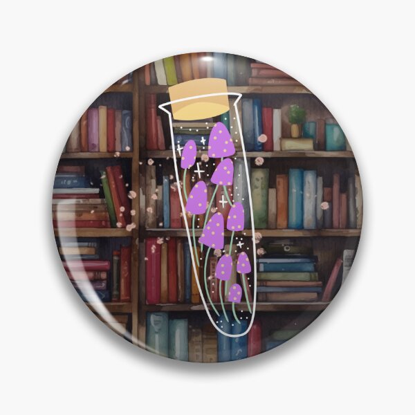 Item preview, Dark Academia Bookish Bottle Vial of Mushrooms  designed and sold by WildWoodlandWitch.