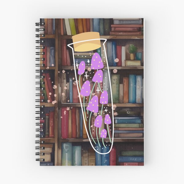 Item preview, Dark Academia Bookish Bottle Vial of Mushrooms  designed and sold by WildWoodlandWitch.