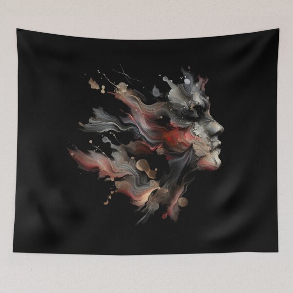 Item preview,  Abstract Human Face in Flowing Paint Strokes designed and sold by IllumeInk.
