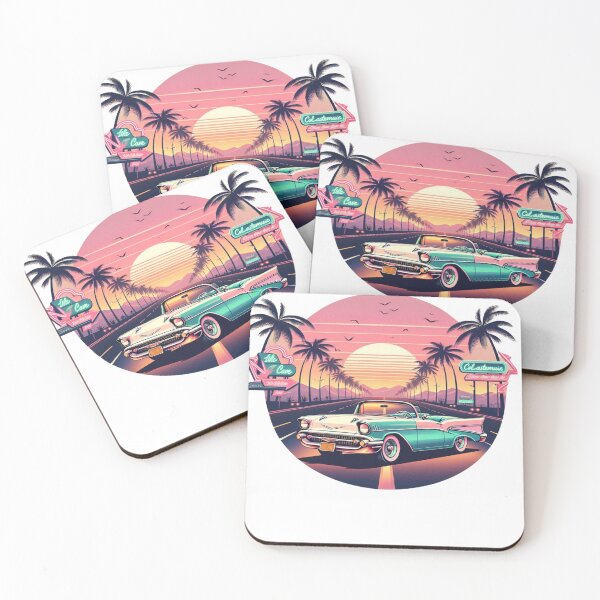 Item preview, Good Vibes & Classic Rides Retro Vintage 1950's Shirt, Retro Sunset Road, Vintage Retro Shirt, Vintage car lover designed and sold by LoliDesignShop.
