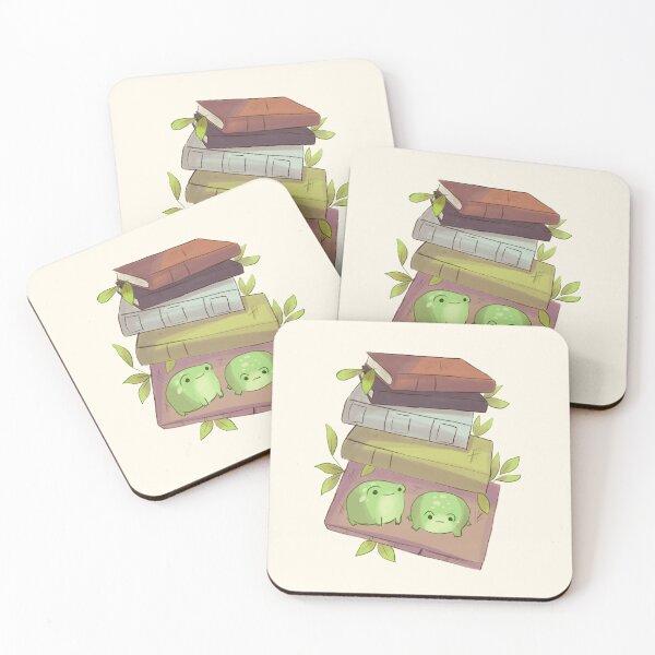 Item preview, Books and frogs illustration designed and sold by Mayarart.