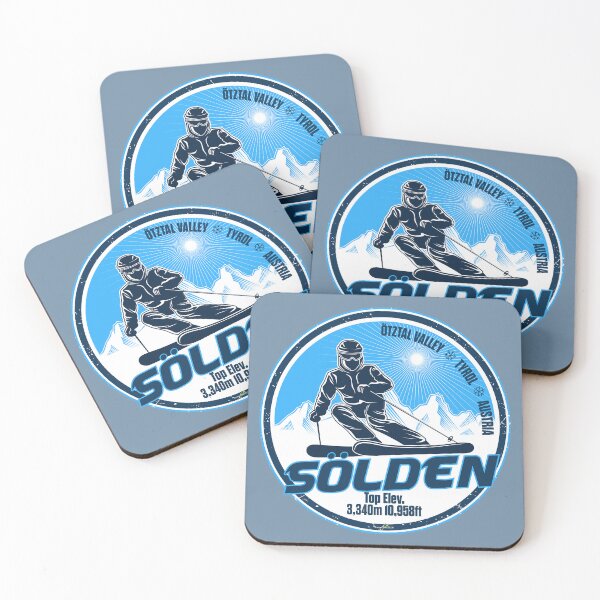 Item preview, Solden Austria Tyrol Ski Skiing Sticker T-Shirt 01 designed and sold by OuterShellUK.