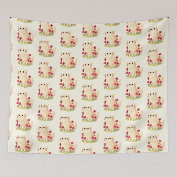 Item preview,  Labrador and red flowers  designed and sold by Mayarart.